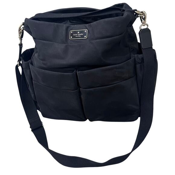 Kate Spade New York Blake Avenue Adamson Unisex Nylon Baby Diaper Bag Black - Picture 1 of 8